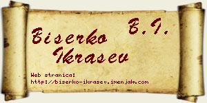 Biserko Ikrašev vizit kartica